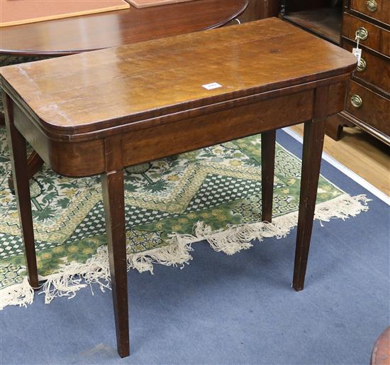 A late George III mahogany card table